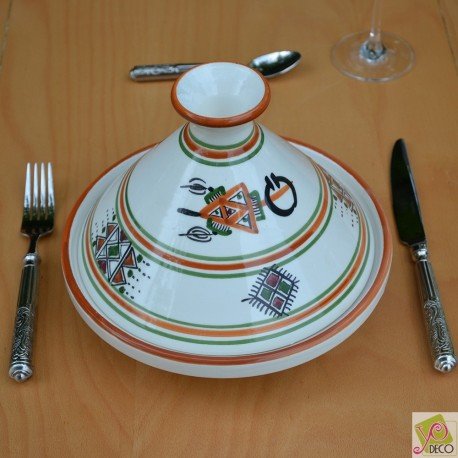 Tajine Sahel beige - Diam 23 cm traditionnel