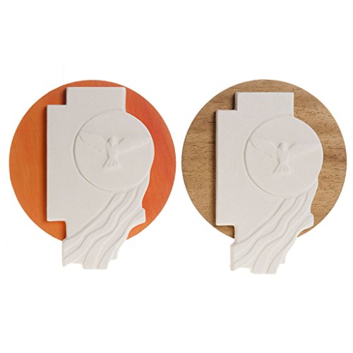 Croix Saint-Esprit confirmation argile sur bois...