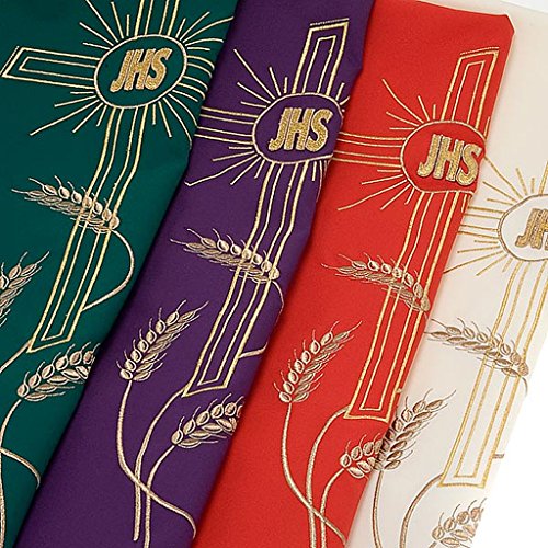 Voile d'ambon IHS croix et épis, Vert