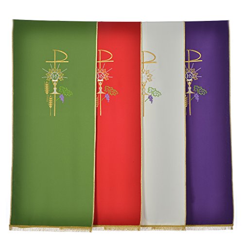 Voile de lutrin Chi-Rho calie hostie 100% polye...