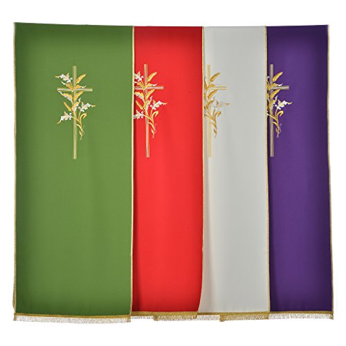 Voile de lutrin croix épis en tissu de polyeste...