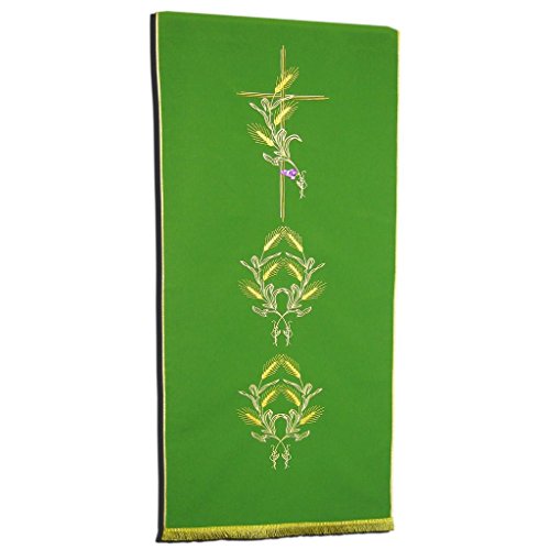 Voile de lutrin croix et épis 100% polyester, Vert