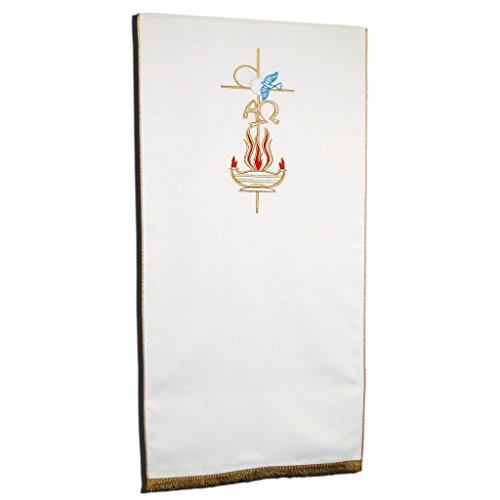 Voile de lutrin croix Alpha et Oméga flamme 100...