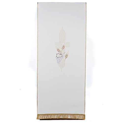 Voile de lutrin croix stylisée épis raisins cou...