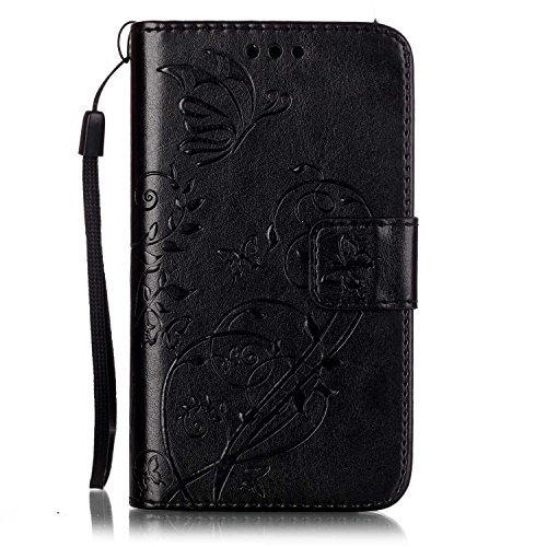 Eafior Coque pour Samsung Galaxy S2 I9100,Housse en cuir pour Samsung Galaxy S2 I9100,Ecoway Colorful imprimé étui en cuir PU Cuir Flip Magnétique Portefeuille Etui Housse de Protection Coque Étui Case Cover avec Stand Support Avec des Cartes de Crédit Slot et Fonction Support pour Samsung Galaxy S2 I9100 - Black Butterfly Imprimer code EAN B01HQ2IYZC 