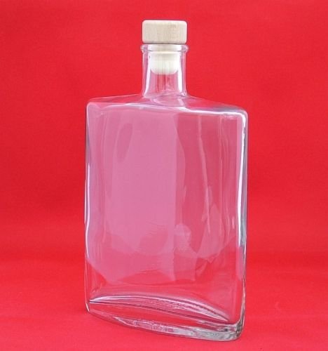 4 bouteilles en verre vides de 500 ml avec manc...