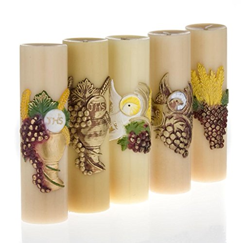 Cierge d'autel, bas-relief diam. 8 cm, Calice -...