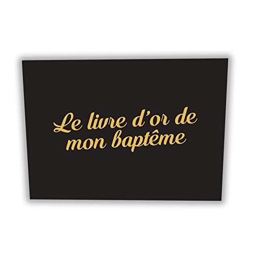 Livre d'Or Baptême - 100 pages Couverture noire...