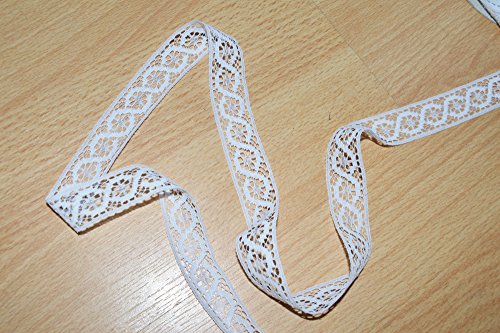 designers-factory - galon dentelle "ornement" 2cm blanc au mètre. code EAN B01HYODO3O 