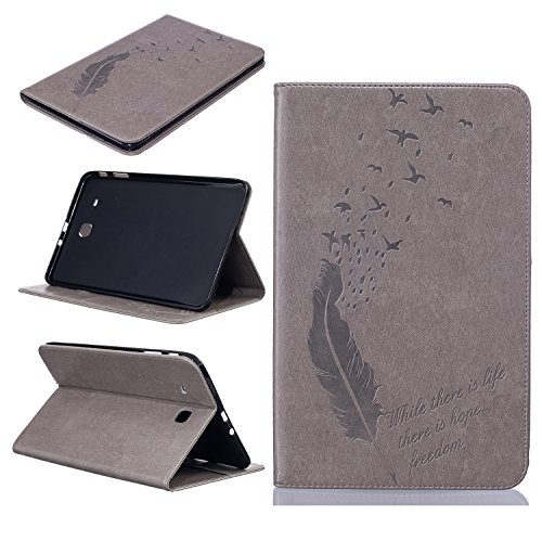 Cozy Hut [feather retro] cuir etui pu housse en cuir avec support / pochette stand pour samsung galaxy tab e sm-t560 9.6 zoll - blue feather code EAN B01IB65TJG 