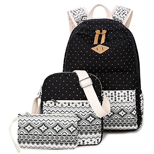 5 ALL Sac à Dos en Toile pour College Fille Sac Porté Épaule et Sac à Main pour Élèves de Collège Style Ethnique Sac de Voyage Sac d'École Sac de Loisir pour Femme (Noir) B01ID1BA2O 5-ALL 5 ALL Sac à Dos en Toile pour College Fille Sac Porté Épaule et Sac à Main pour Élèves de Collège Style Ethnique Sac de Voyage Sac d'École Sac de Loisir pour Femme (Noir) B01ID1BA2O 5-ALL