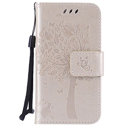 Coque pour iPhone 4/4S,Cozy Hut Coque PU Cuir S...