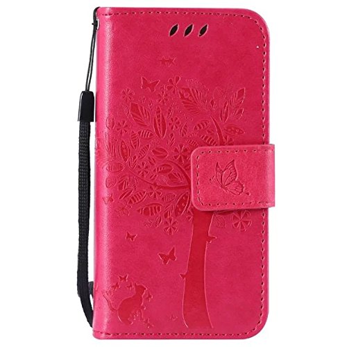 Coque pour iPhone SE / 5 / 5S,Cozy Hut Coque PU...