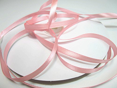 100 m satin ruban 6 mm de large: Rose