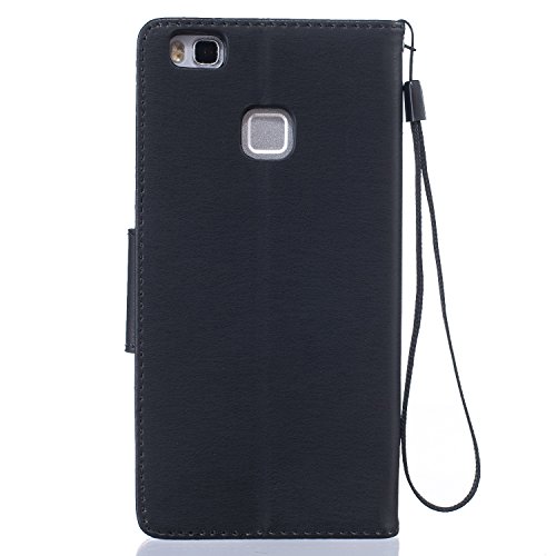 Huawei p9 lite coque pu cuir flip housse étui c...