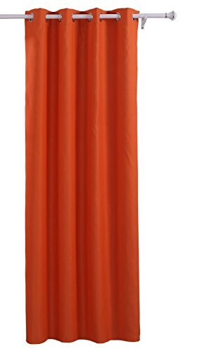 Deconovo Rideau occultant chambre à oeillets 140x240cm isolant thermique pour placard orange code EAN B01IMP3WAE 