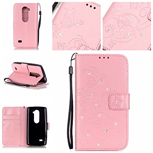 Diamond pu cuir case etui - multi-function ferm...