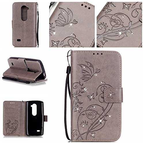Diamond pu cuir case etui - multi-function ferm...