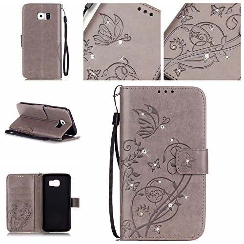 Coque Etui pour Galaxy S6,Galaxy S6 Cuir Portef...