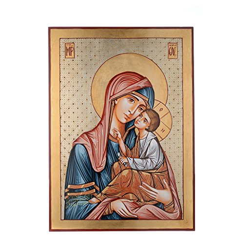 Holyart Icône Roumanie Hodigitria décors 70x50 cm peinte code EAN B01IR33EIQ 