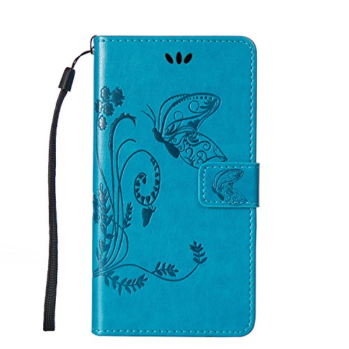 Cozy Hut Htc desire 826 pu housse,slim-fit folio smart cuir portefeuille case coque etui pour htc desire 826,fleur de papillon motif pu leather coque stand flip housse de protection pour htc desire 826- bleu code EAN B01ITCRMRO 