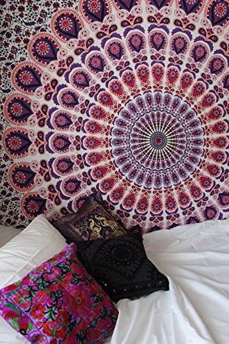 Grand Mandala Tapisserie, Suspendre mur indien,...