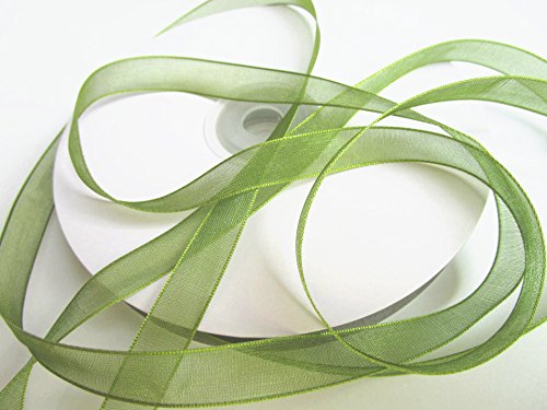 50 M x 10 mm organza?: vert olive