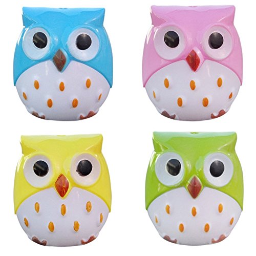 2 x hibou forme crayon taille-crayon mignon enf...
