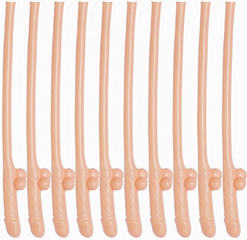 Pailles souples en plastique à motif zizi les p...