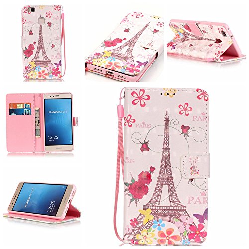 Coque pour huawei p9 lite,housse en cuir pour h...