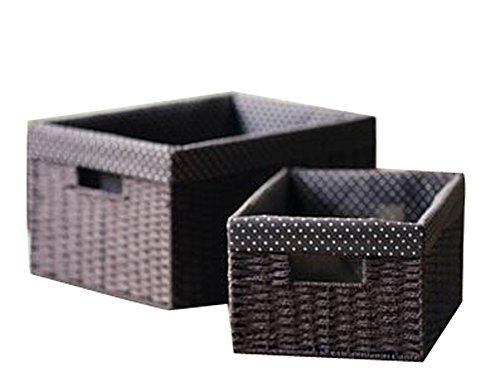 Lot de 2, Ménage & bureau Weave Panier boîte de...