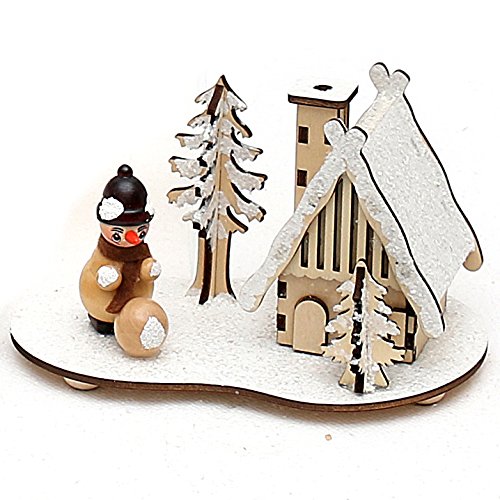 Superbe bois Scène, encens Maison et bonhomme d...