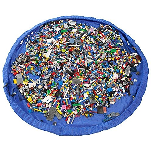 Stoga Pliable toy sac de rangement creative surdimensionnšš šštanche mat pique-nique organizer lego portable kid playmat grand pique-nique camping matelas shoulder bag-bleu code EAN B01JIMZJ3S 