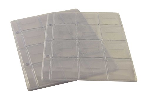 PELLER'S 10 Feuilles pour collection de pièces de monnaie, 35mm X 35mm (pour classeur S). 12 Pochettes pour monnaies. code EAN B01JKGPD6K 