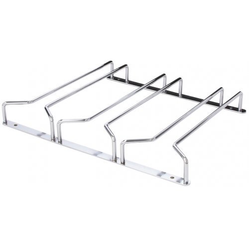 Support de Verre à Vin Copa - chromé avec 3 rai...