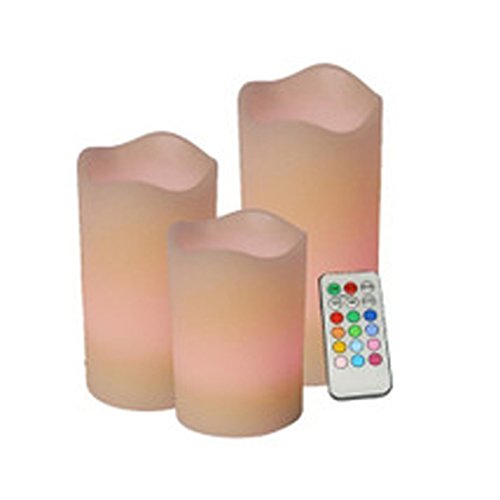 Bougie Led - Lot de 3 Bougie Led en Cire Lumier...