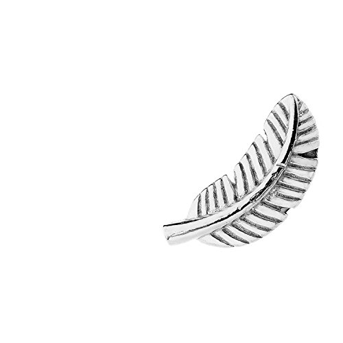 Boucles partie d'oreilles femme feuille plume b...