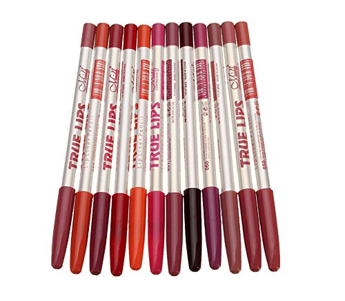 12 pcs/lot crayon à lèvres crayon outils étanch...