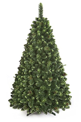 Sapin de Noël Arbre artificiel Deluxe Fabrication de qualité supérieure Olive de pin avec cristaux - 220cm - OLIVE PINE B01KCH0WIK DWA