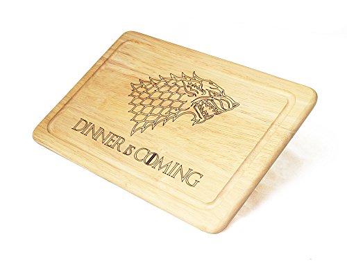 Custom Slate Game of Thrones inspiré le Dîner est Coming Planche à découper en bois gravé au laser code EAN B01KGAX5G4 
