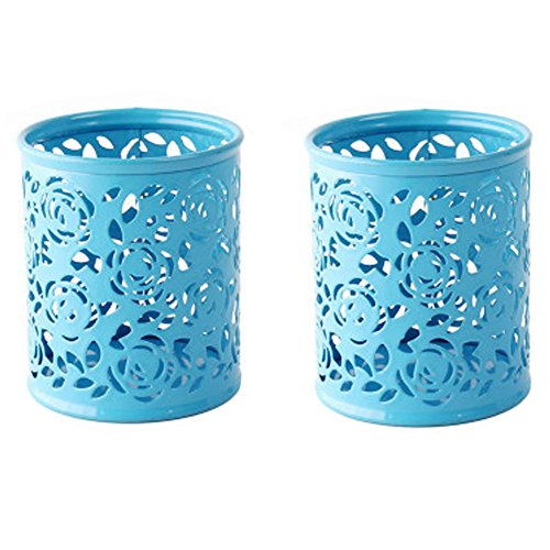 2PCS fleur rose motif stylo crayon règle organi...