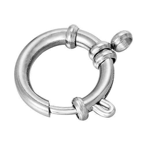 HOUSWEETY 1 Pc Fermoir a Ressort Anneau en Acie...