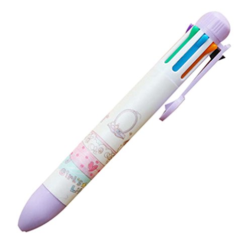 3 pièces Huit Couleurs Stylo à Bille Rétractabl...