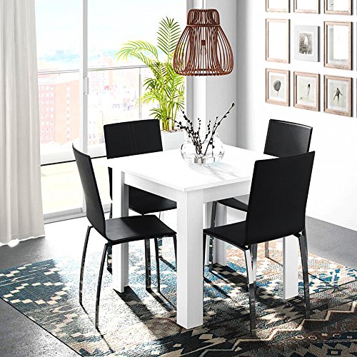 Table Carrée Fixe Blanche / 90 x 90 x 74,7 cm /...