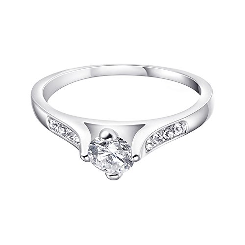 Bijoux reine noble blanc zircon mme ring anneau...