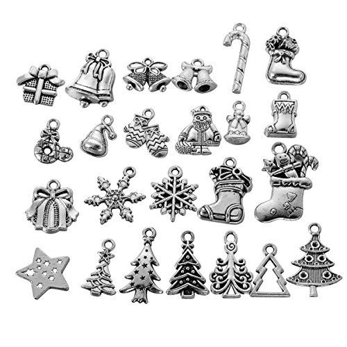 HOUSWEETY 24 Mixte Pendentifs Breloques Alliage...