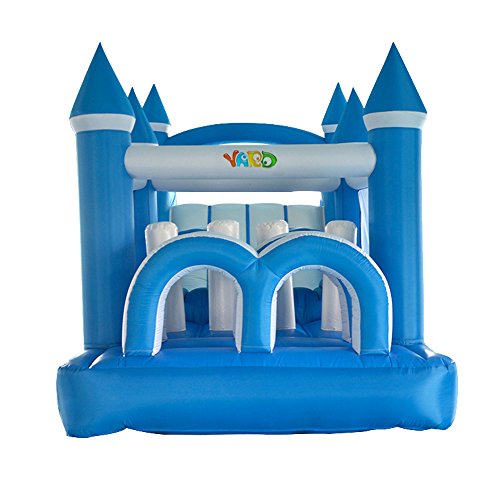 Inflatable bounce house obstacle course with sl...