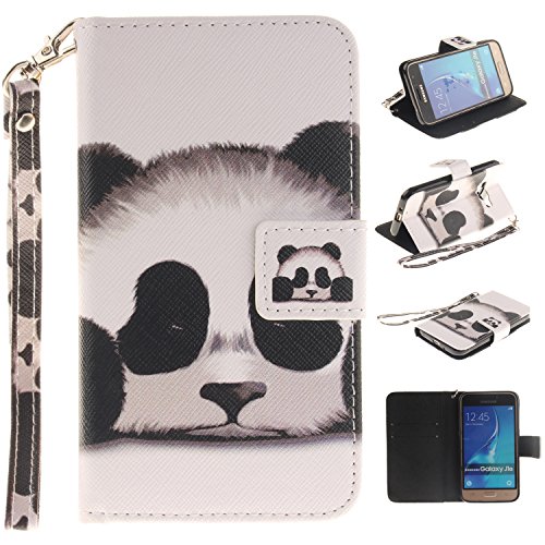 Cozy Hut Portefeuille housse coque à rabat pour galaxy j1 (2016), galaxy j1 (2016) bookstyle coque wallet cuir folio housse, galaxy j1 (2016) leather wallet case pu cover skin,coque galaxy j1 (2016) - pu cuir portefeuille etui housse de protection pour samsung galaxy j1 (2016) j120 coque étui protecteur flip case cover avec titulaire de carte de crédit - panda code EAN B01L6OI6P4 