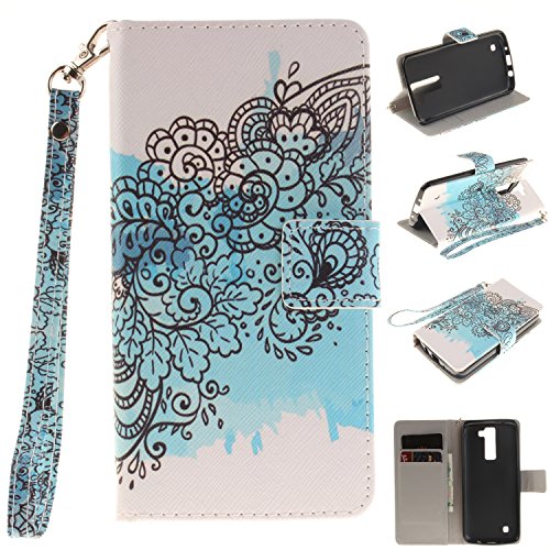 Portefeuille housse coque à rabat pour lg k8, l...