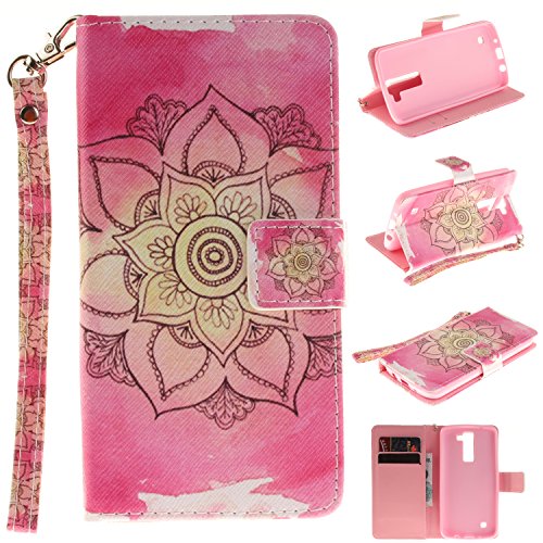 Portefeuille housse coque à rabat pour lg k8, l...